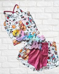 4T RTS cross back brielle top & breezy shorts