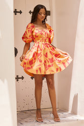 Valencia Mini Dress - Orange