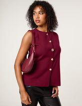 Button Front Tailored Vest