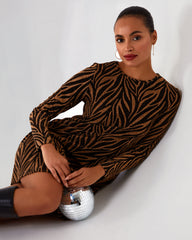 Metallic Swing Mini Dress