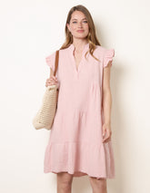Cheesecloth Frill Sleeve Tunic