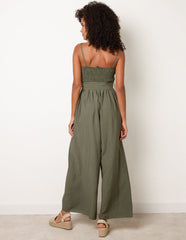 Gold Detailed Embroidered Stitching Jumpsuit