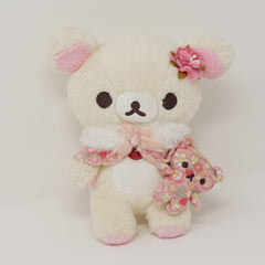 2015 Floral Korilakkuma Sitting Plush - Korilakkuma's Strawberry Flower Theme - Rilakkuma Store Limited - San-X
