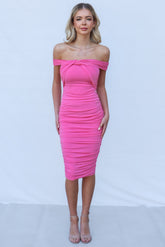 Leila Midi Dress - Pink