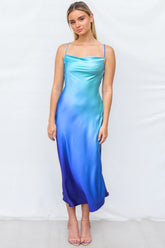 Macy Midi Dress - Blue