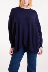 Round Neck Pocket Jumper