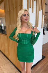 Helia Mini Dress - Green