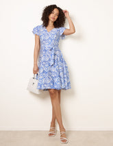 V Neck Godet Dress