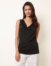 Sleeveless Cowl Neck Viscose Jersey Top