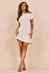 Drift Knit Mini Dress - Beige