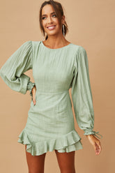 Lost Love Mini Dress - Sage