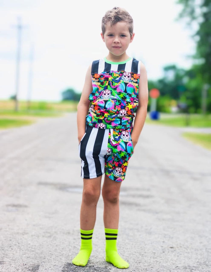 Neon Myers Creed Tank & Pocket Shorts