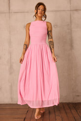 Painters Garden Maxi Dress - Pink