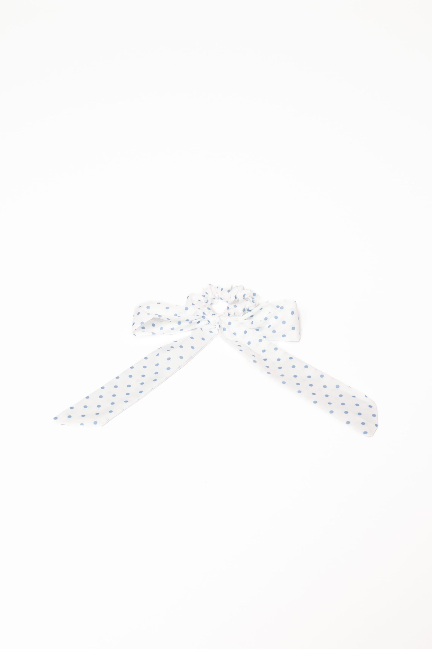 Cass Bow Scrunchie - White