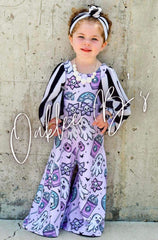 Purple Spooky Petal Romper