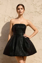 Sequin Mini Dress in Black