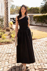 Effortless Glow Black Maxi Dress