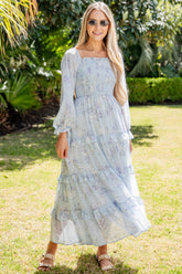 Garden Party Smocked Floral Maxi Dress