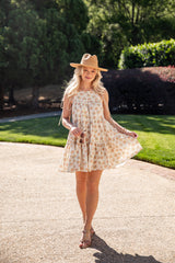 Summer Invitation Floral Ivory Mini Dress