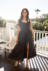 If You Were Here Floral Navy Maxi Dress