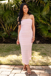 Love Language Pink Detailed Maxi Dress