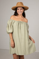 FINAL SALE - Wildleaf Sage Mini Dress