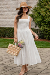 Sunset Romance White Eyelet Maxi Dress