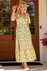 Coastal Romance Floral Maxi Dress