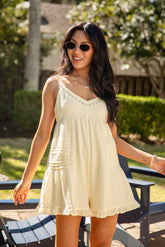 Daylight Yellow Textured Romper