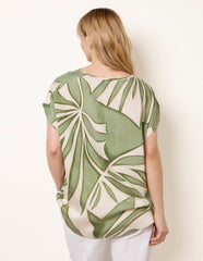 Large Floral Round Neck Top