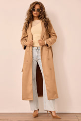 The Penny Vegan Suede Trench Coat - Tan