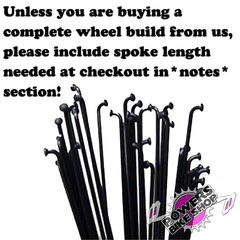 USA Brand Black Spokes Pack of 36 - POWERS BMX