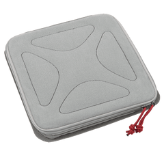 A square gray zippered carrying case with rounded corners and a textured pattern on the top, perfect for the Vertx Pack Organizer Medium. The zipper pull has a red cord attached, blending seamlessly into the Tactigami™ system from Vertx.