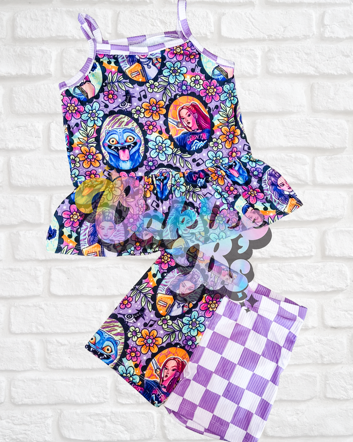 6/7 RTS cami peplum & bikers