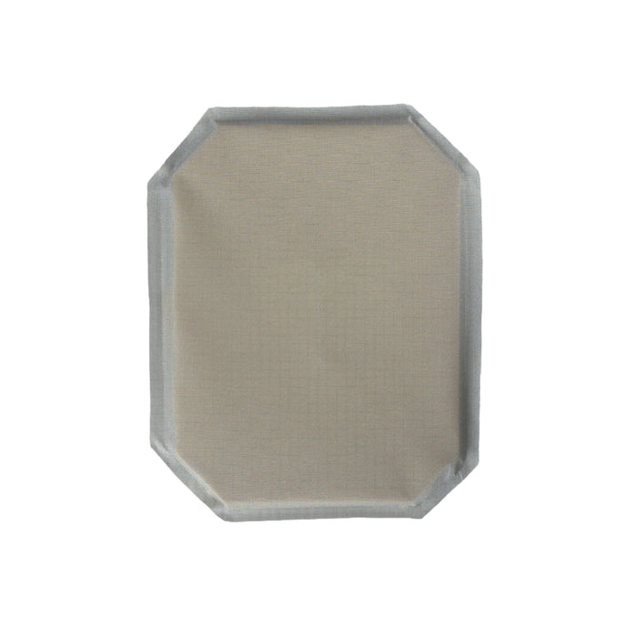 The Premier Body Armor 6x8 Cummerbund Armor Set is a beige, rectangular fabric pad with angled corners and a bordered edge, offering Level IIIA ballistic protection. Shown here against a plain white background.