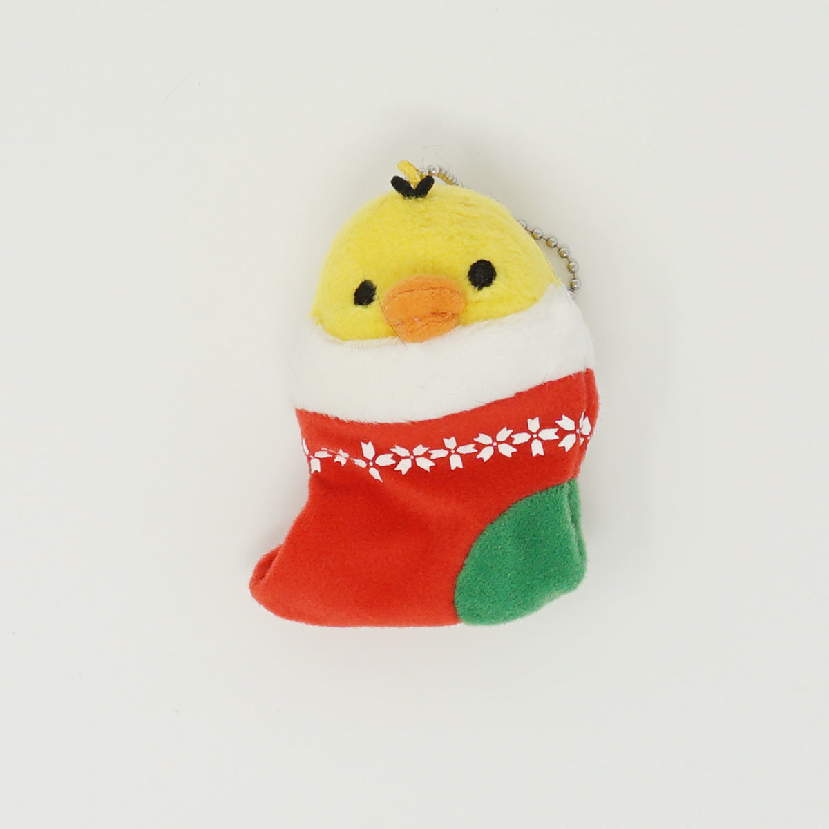 2015 Kiiroitori in Christmas Stocking Prize Toy Plush Keychain - Christmas Rilakkuma - San-X