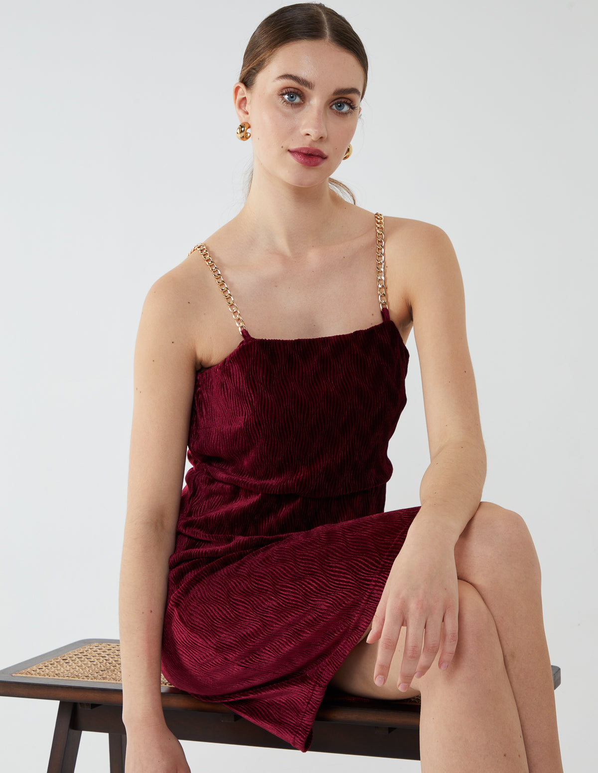 Chain Strap Mini Dress