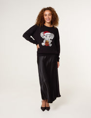 Christmas Sequin Elephant Jumper