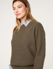 Argyle Texture Knit Jumper
