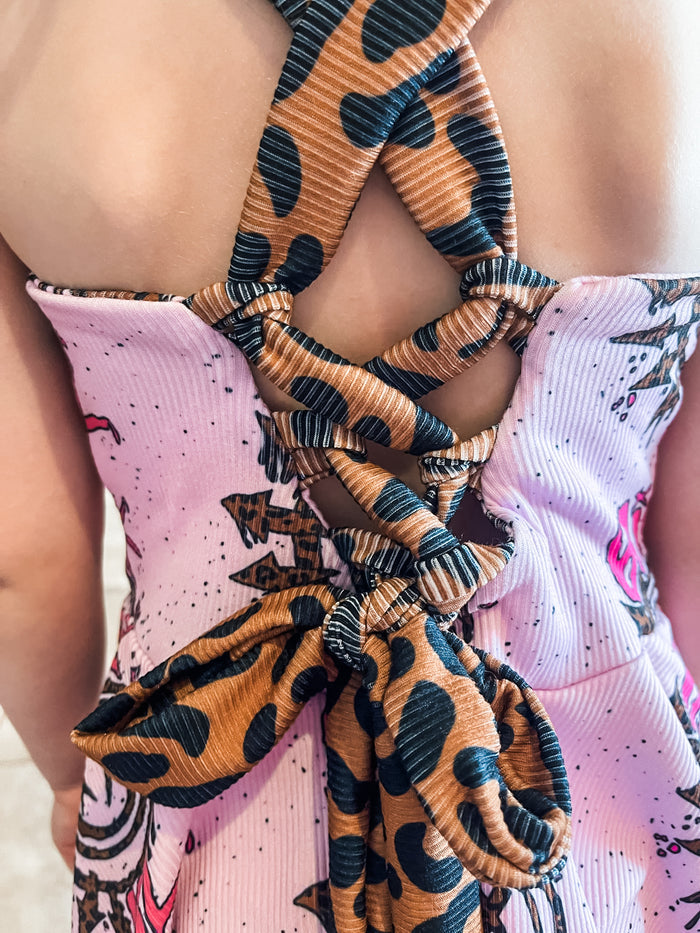 Leopard Blink Snapdragon Dress