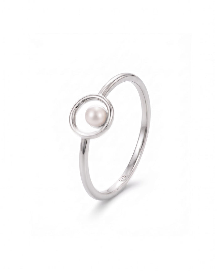 Loop Pearl Minimal Gümüş Yüzük