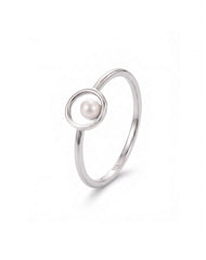 Loop Pearl Minimal Gümüş Yüzük