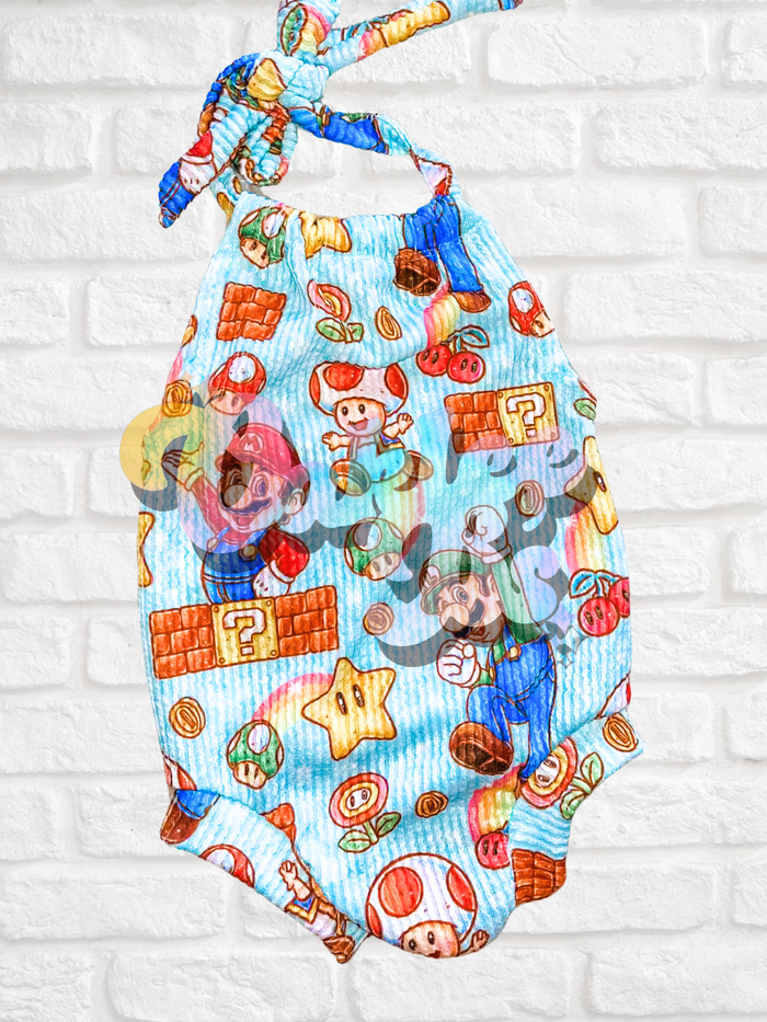 Mari0 Halter Romper