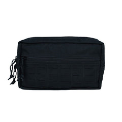 Image of the Medical Pouch in Black. Front view of the admin pouch for plate carrier accessories or edc kit.