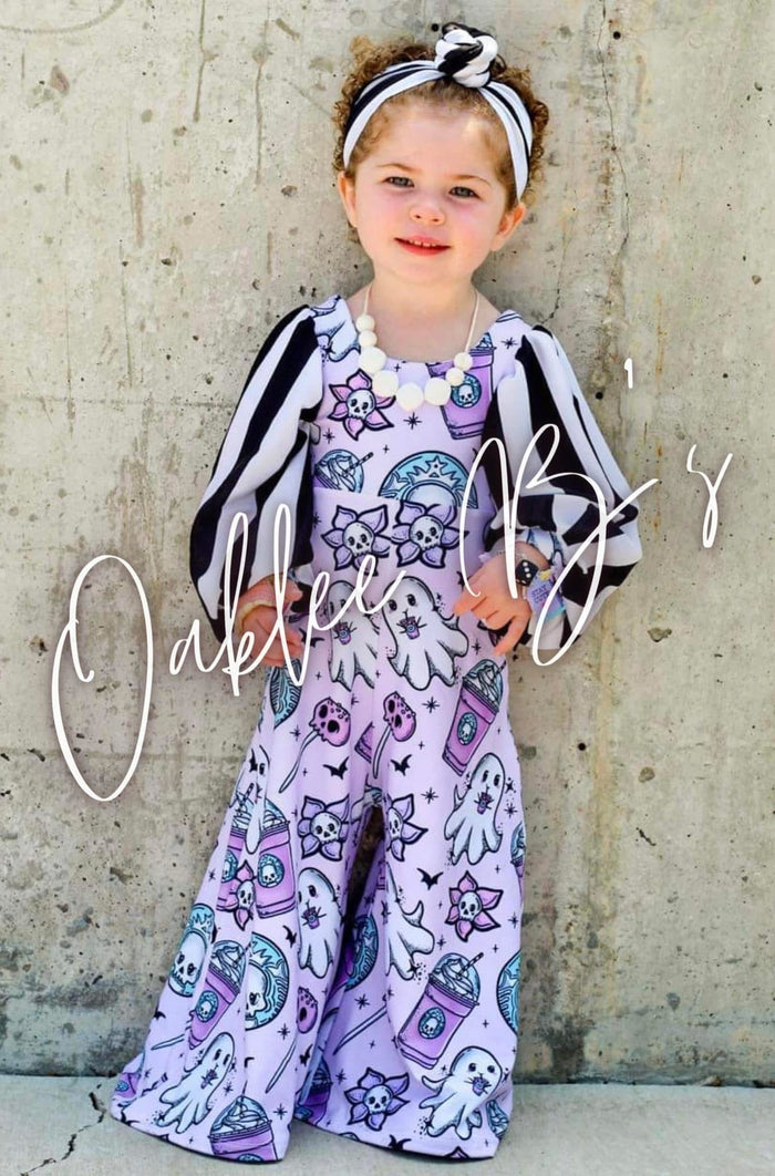 Purple Spooky Petal Romper