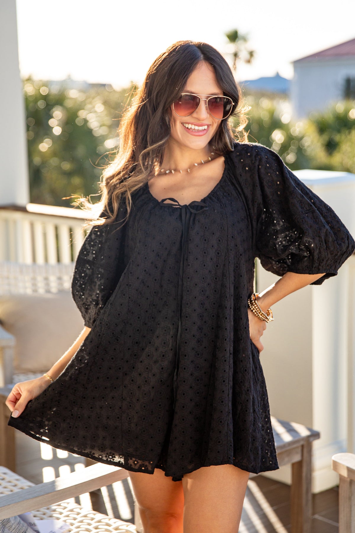 Delicate Charm Eyelet Romper