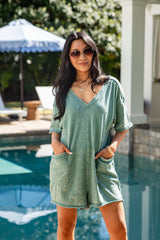 Lounge Look Washed T-Shirt Romper