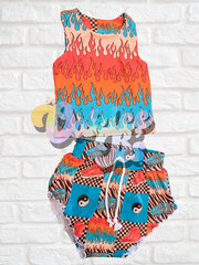 Skate Flames Reversible Jane Tank & Summer Sleep Shorts