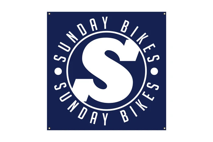 Sunday "S Badge" Banner - Blue 3' x 3'