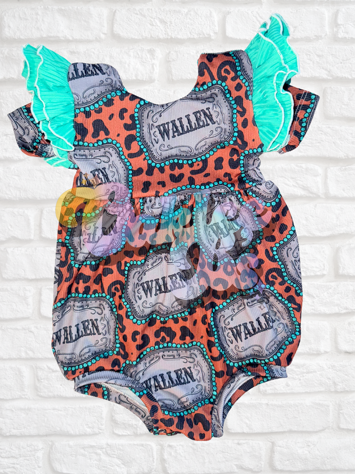 W@llen Short Sleeve Ruffle Magnolia Romper